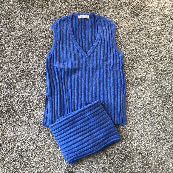 Free People Veda Sweater Set - Blue - Picture 3 of 5